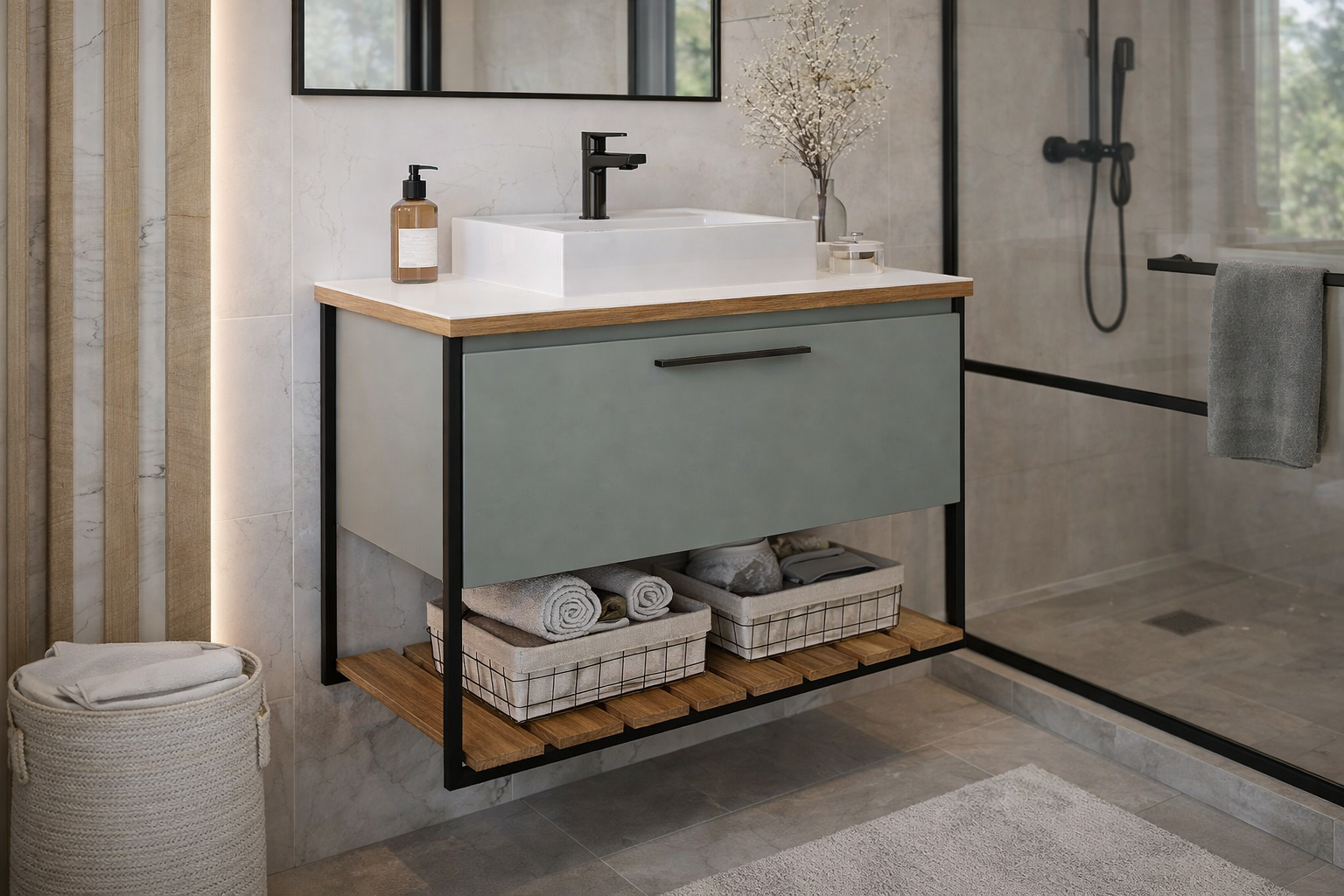 Armário de banheiro moderno