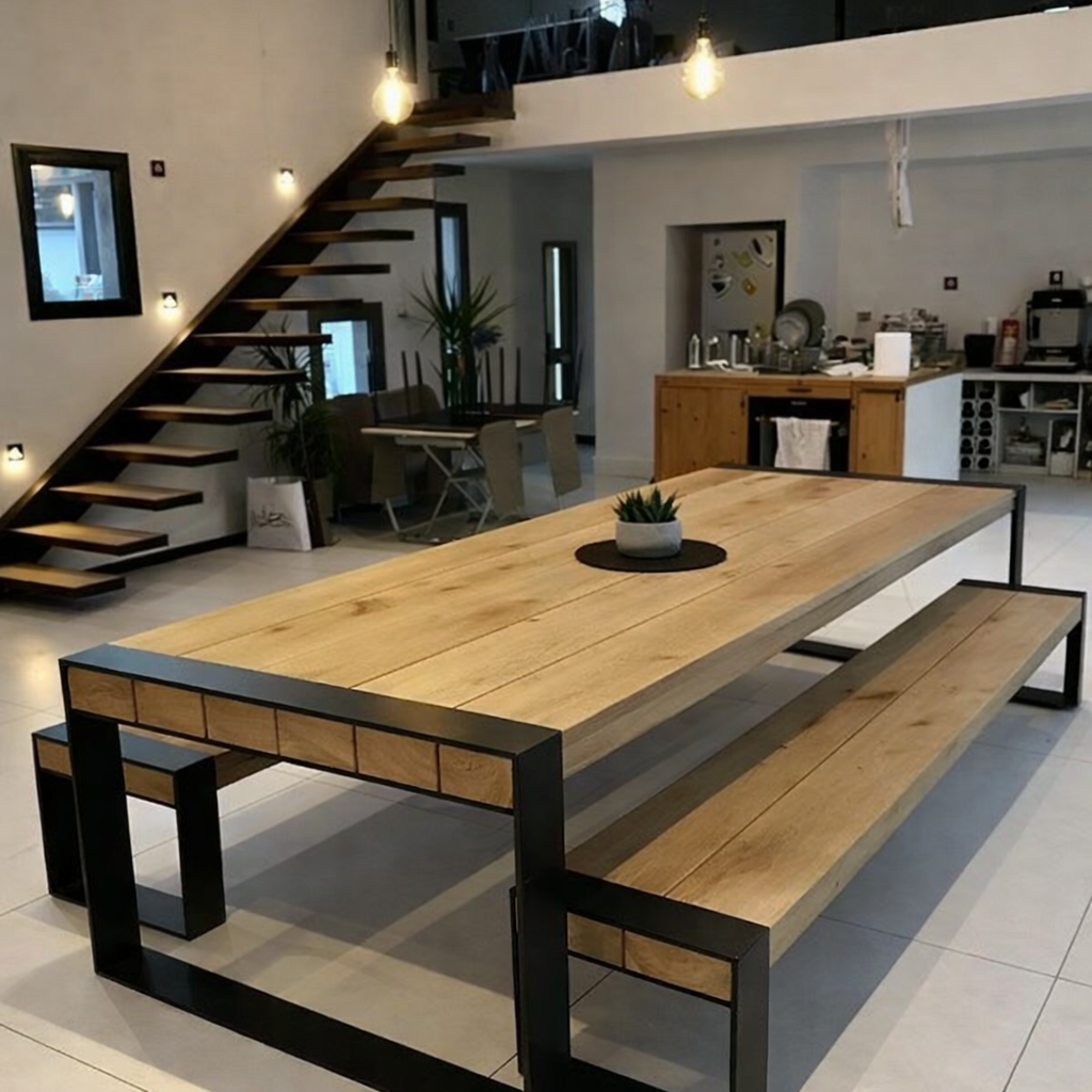 Mesa de Cozinha Estilo Industrial